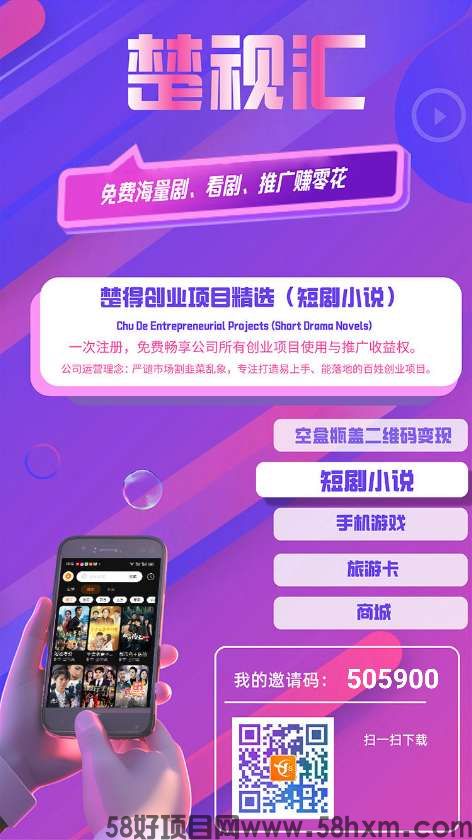 〖楚视汇盒〗零撸广告赚 ，保底收益高，签到，最新模式 ​