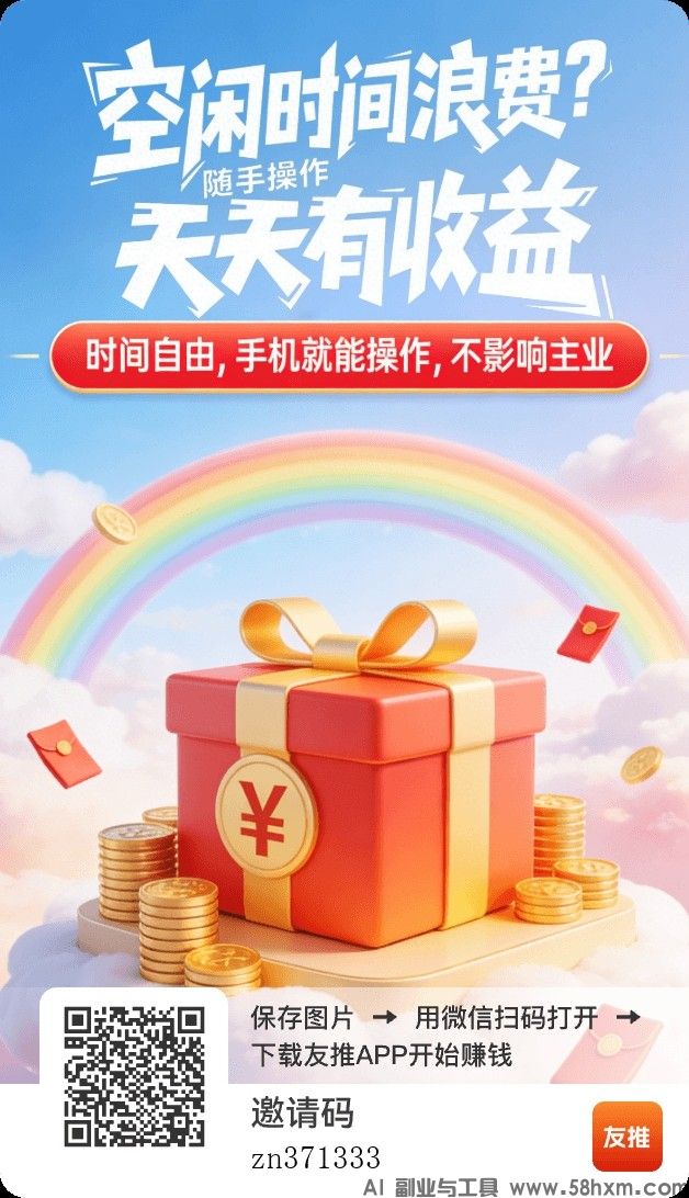 友推首码,零撸广赚,保底收益,放水中,新品上线,