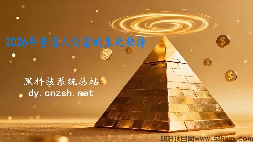 2026年普通人创富的生死抉择，副业是不朽的话题