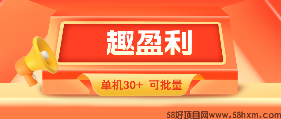 【趣盈利】人人都能做，单机收益稳定，可批量！